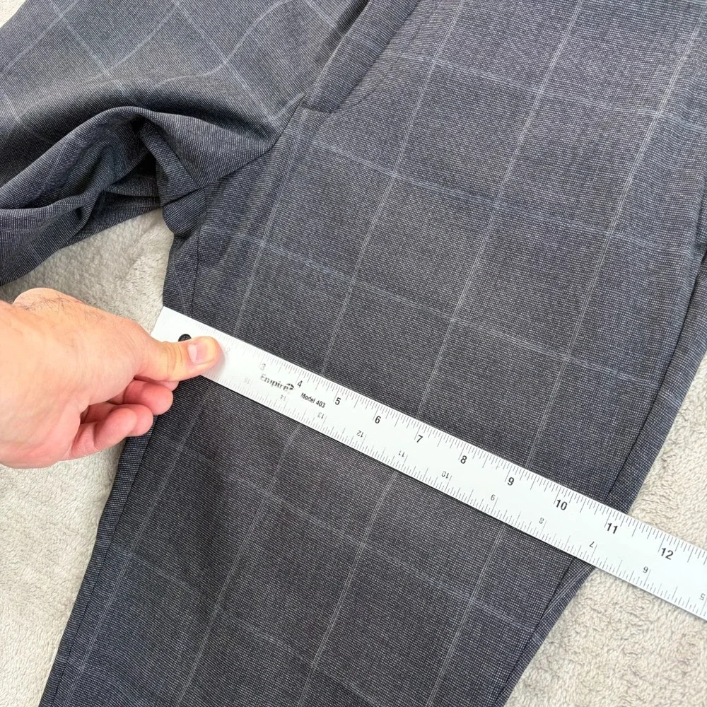 Banana Republic Slim Fit Dress‎ Pants Men 30x30 Grey Stretch Wool Windopane